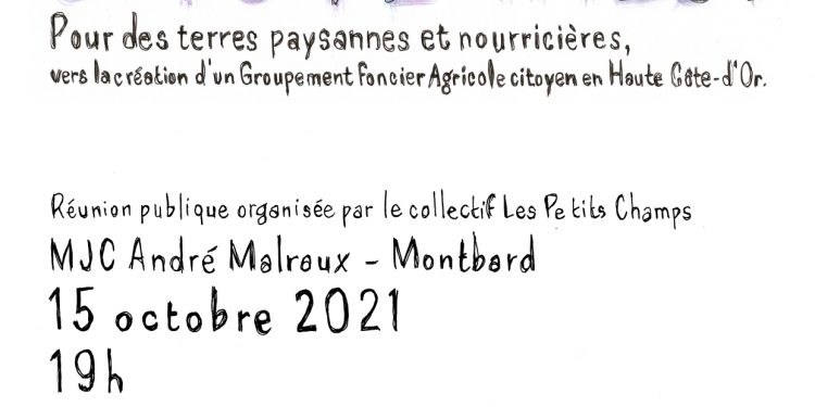 vendredi 15 octobre,1ère réunion publique du GFA citoyen “Les petits champs”