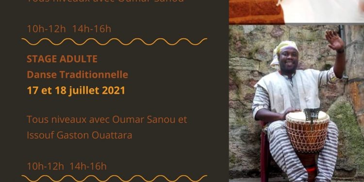 Stage et spectacle Danse africaine 15 au 23 juillet