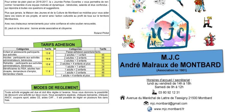 Programme activités 2016/2017