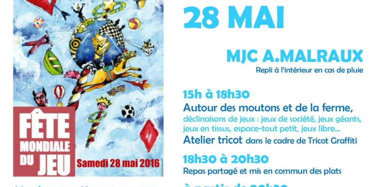 Fête mondiale du Jeu – samedi 28 mai – MJC Montbard